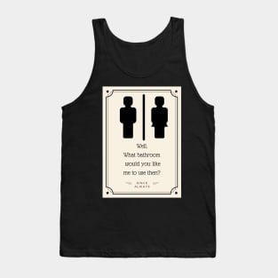 Polite Vintage Bathroom Commentary Tank Top